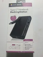 Icy Box Type-C Notebook Docking Station 4k Dual HDMI USB 3.1 2.0 Gigabite La (B⁶