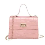 2 Pcs Bags for Women New Crocodile Pattern Handbag PU Fashion Shoulder Bag Chain Lock Messenger Bag Small Square Bag