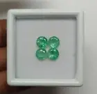 Emerald Round Cut 6.50 mm 3.73 carat Loose Bright Green Faceted Green Emerald
