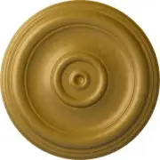 Ekena Millwork Ceiling Medallion 12" Polyurethane Circle Paintable Pharaohs Gold