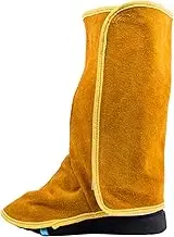 KAIYUEMAOYI Cowhide Welding Large Foot Guard Welder Protective Foot Covers Extra Long Cowhide Foot Protection Welding Boot Covers, Height 33cm