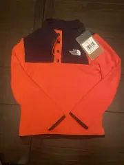 The North Face Sweater XXS Flare Pullover 1/4 Snap Fleece Boys. NWT.