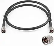 POBADY N to N Male Jumper N Male to N Male Low Loss Coaxial Cable LMR400 3FT/1M for 3G 4G 5G LTE Antenna Ham Radio GPS WiFi
