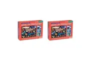 2x Mudpuppy Level Up Kids Children 4 Jigsaw Puzzle Game Toy Set Oceans 3y+