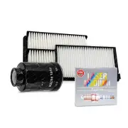 NGK Iridium Spark Plugs & NTK Filter Service Kit for VW Golf MK6 1.2 Dust Insert