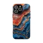 Geode Rock Agate Crystal Red Blue - Phone Cover Case for iPhone | Galaxy | Pixel