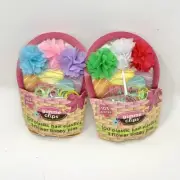 2-Gimme Clips Girls Hair Accessories Elastics & Flower Bobby Pins, 206 pcs