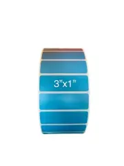 3X1 inch Blue Thermal Direct Industrial Zebra Printer 3" Core Labels 5100 P/R