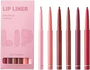 Makeup Lip Liner,6X Waterproof Lip Stain | Precise Lining, Long-Lasting Matte Lipstick, Smudge-Proof Lip Liner, Lip Lining Kit