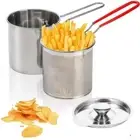 with Lid Deep Frying Pot Detachable Handle Tempura Fryer Pan Cooking Tool