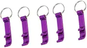 Metal Beer Bottle Opener Key Chain, 10pcs Mini Bottle Opener Keyring Aluminum Multipurpose Pocket Keychain for Oper Beer, Bottle/Purple
