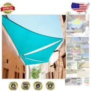 Breathable Turquoise Sun Shade Sail - Custom 11' Triangle for Optimal UV Defense