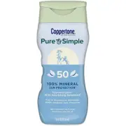 Coppertone Pure and Simple Sunscreen Lotion, SPF 50 Broad Spectrum Sunscreen wit