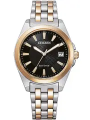 Citizen EO1213-85E Black Dial Rose Gold Stainless Steel Womens Watch