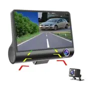 1080P 4“Dual Lens HD Car DVR Rearview Video Dash Cam Recorder Camera G-Sensor