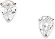 [JewelryWeb] 14k White Gold 7x5mm Pear Shaped CZ Simulated Diamond Screw Back Earrings Stud Earring for Women