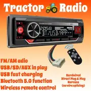 Kioti Tractor Plug & Play Stereo Radio FM Bluetooth USB NX RX DK CK Series Cab