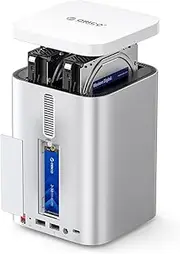 ORICO MiniTower 2 Bay RAID Enclosure Compatible NVMe SSD 10Gbps with Expansion Hub Function for Mac Mini Max Up to 56TB-M435