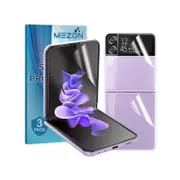 3x in 1 Pack MEZON Samsung Galaxy Z Flip4 Hydrogel Film Clear Screen Protectors