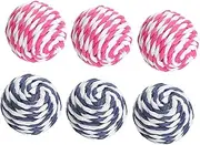 COLLBATH 6pcs Pet Toy Cat Toy Cat Ball Kitten Cat Teething Doll Chew Toys for Puppies Cat Biting Dog Rope Toy Cat Teething Balls Pets Toys Cat Chasing Cat Molar Toy Dog Chew Toys Paper Rope