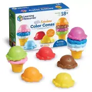 Learning Resources Smart Snacks Rainbow Color Cones - 12 Pieces, Ages 18+ mon...