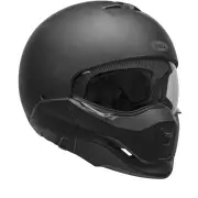 Broozer Solid Matte Black Modular Helmet