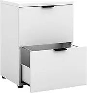 Alpine Bay Rico 2 Drawer Filing Cabinet, White