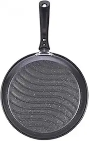 Non-Stick Pan Cast Iron Grill Pan Stone Pan Cooking Pan Non-Stick Coating, Easy to Peel Off, Quick Heat Conduction.26cm