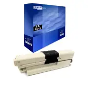 2x Europcart Toner Black for OKI C-301-DN C-321-DN MC-342-DNW