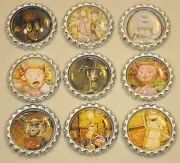 SET OF 9 "BOXTROLLS" inspired Flat BOTTLECAPS for hairbows & scrapbooking!