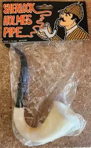 Vintage Sherlock Holmes Smoking Pipe 1970s Toy New Costume Prop