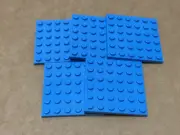 LEGO Parts - Dark Azure Plate 6 x 6 - No 3958 - QTY 5