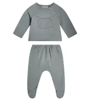 [Il Gufo] Il Gufo Baby cotton shirt and pants set M 9-12 grey