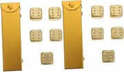HONMEET 2 Sets Unique Small Dices for Festivals Aluminium Craft Dice Props for Games