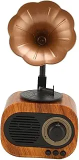 Bluetooth Speaker, Retro Phonograph Shape Wireless Speaker, Support Bluetooth 5.1, U Disk, TF Card, AUX to Play Music, Built in 1200mAh Rechargeable Battery