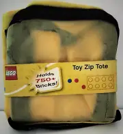LEGO Zip Tote Bag 2009 Yellow Travel Zipper Case Small Toys New
