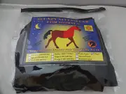 New Sleazy Sleepwear for Horses Stretch Neck Zipper Hood Nylon Black Mane Tamer