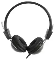 Multimedia headphones Adjustable Headband with Inline Mic 3.5mm Aux 2M Black