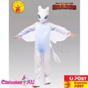 How to Train Your Dragon 3 Light Fury Costume LIGHTFURY Child Kids Book Week New
