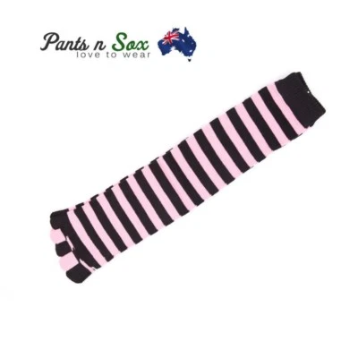 Pink and Black Five Fingers Ladies Knee High Toe Socks Size 2-8 AU Stock