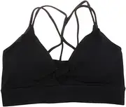 [STARTIST] Womens Sport Bra Cross Back Strap Lingerie Soft Breathable Push up Bra Workout Bra for Athletic Training Pilates
