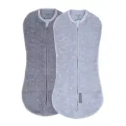 SwaddleMe by Ingenuity Compression Baby Swaddle Pod in Velboa, Two-Way Zipper,