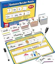 Aizweb Sentence Building,Sight Word Games for Kindergarten 1st 2nd Grade Classroom Must Haves,Montessori Phonics Reading Learning Games,Speech Therapy Special Education Manipulative Toy Teacher PT-01