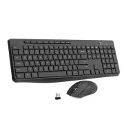 Wireless Keyboard and Mouse Combo,2.4G Full-Sized Ergonomic,Cordless USB Mous...