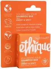 ETHIQUE Bar Shampoo Volumising Solid Sweet & Spicy (Adds Oomph To Fine Hair) 15g