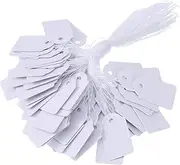 500 Pack Paper Gift Marking Tags Strung Jewelry Price Labels Clothing Display Tag White