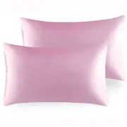 2x 100% Mulberry Silk Pillow Case Slip Protector Home Decor Pink