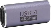 USB C Female to Female Adapter, Type C Coupler 40Gbps 100W Coupler Extender Female to Female Extension Adapter, for Tablet Mobile Phone, Support 8K@120HZ (Straight Type)