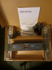 Wireless Mic System VocoPro UDH-DUAL-H Dual Channel UHF w Mic-on-Chip Technology