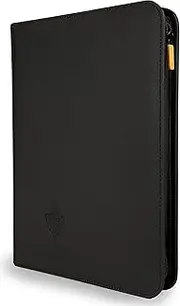 Card Guardian - 9 Pocket Premium Black Binder with Zipper for 360 Cards - Side Loading Pockets for Trading Card Games TCG (Black)